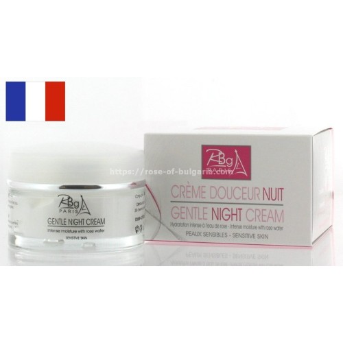 Gentle night cream with rose water