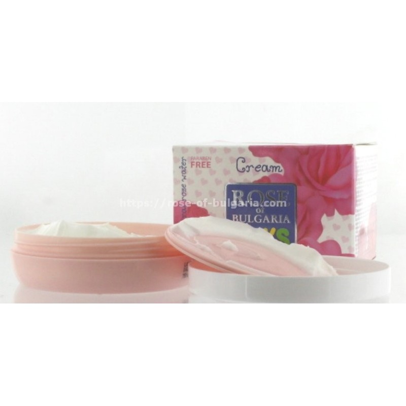 Children face cream with natural rose water