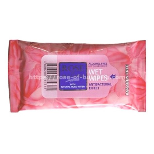 Antibacterial wipes rosewater (Hand hygiene)