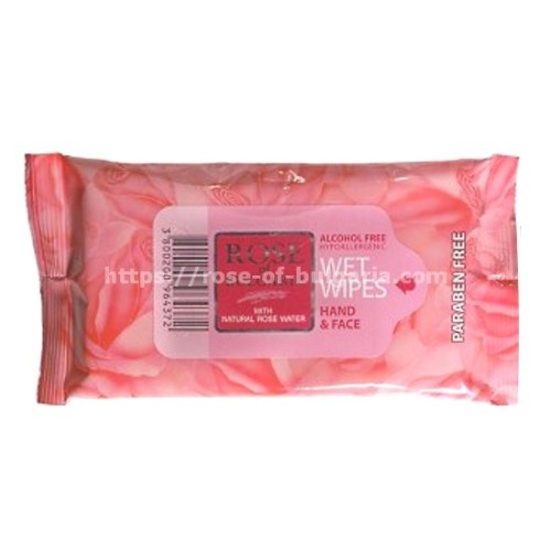 Hand & face wipes rosewater