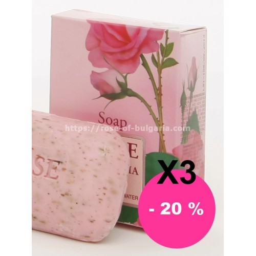 Set of 3 rose soaps for ladies