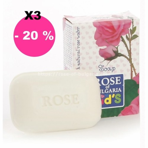 Savon à l'eau de rose de  Bulgarie 100 gr