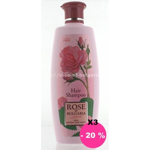 Set of 3 rose shampoos for ladies