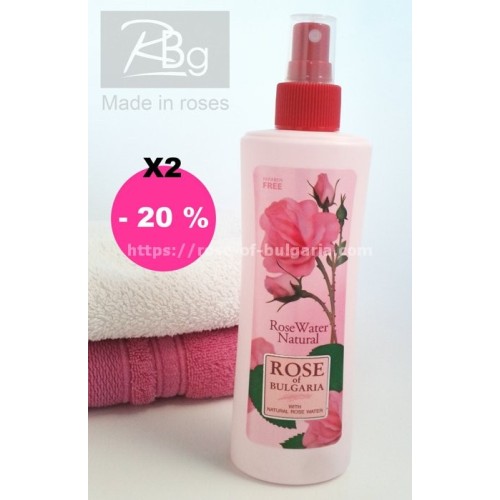 Eau de rose 230 ml spray lot de 2