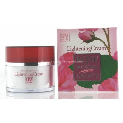 Lightening face cream with rosewater
