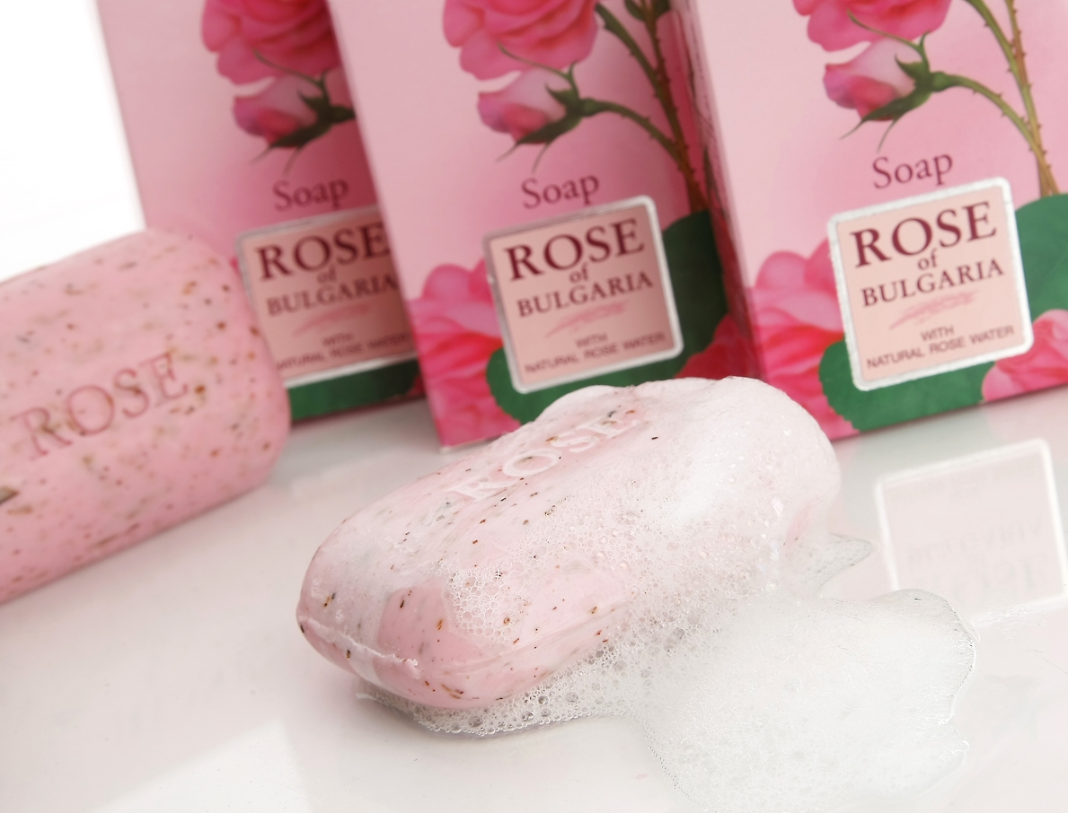 Rose water soaps rose of bulgaria with rose buds